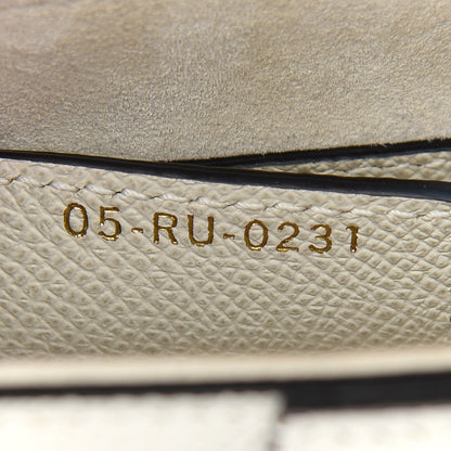 Christian Dior Grained Calfskin Saddle Bag White 9 of 9