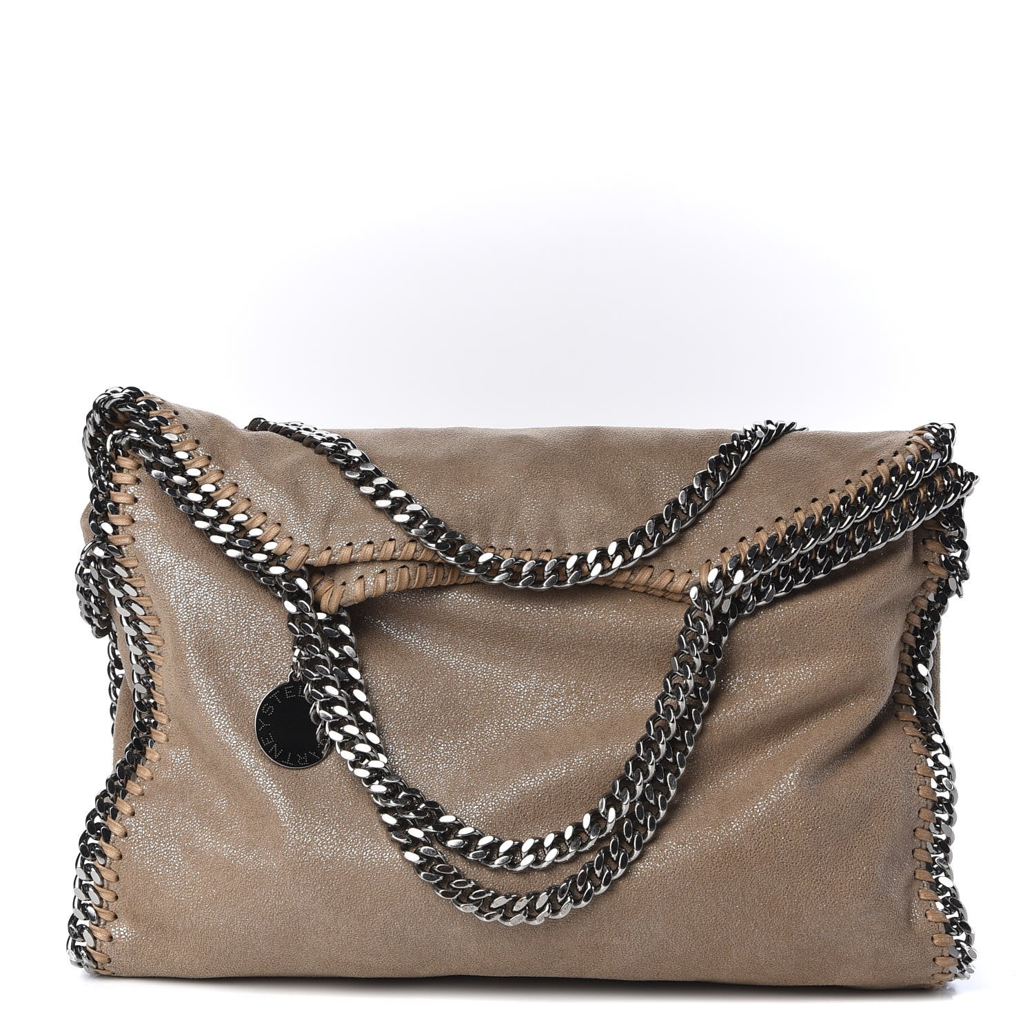 Stella McCartney Shaggy Deer Falabella Fold Over Tote Taupe 1 of 9