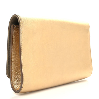 Louis Vuitton Calfskin Neo Sobe Louise EW Clutch Gold 3 of 12