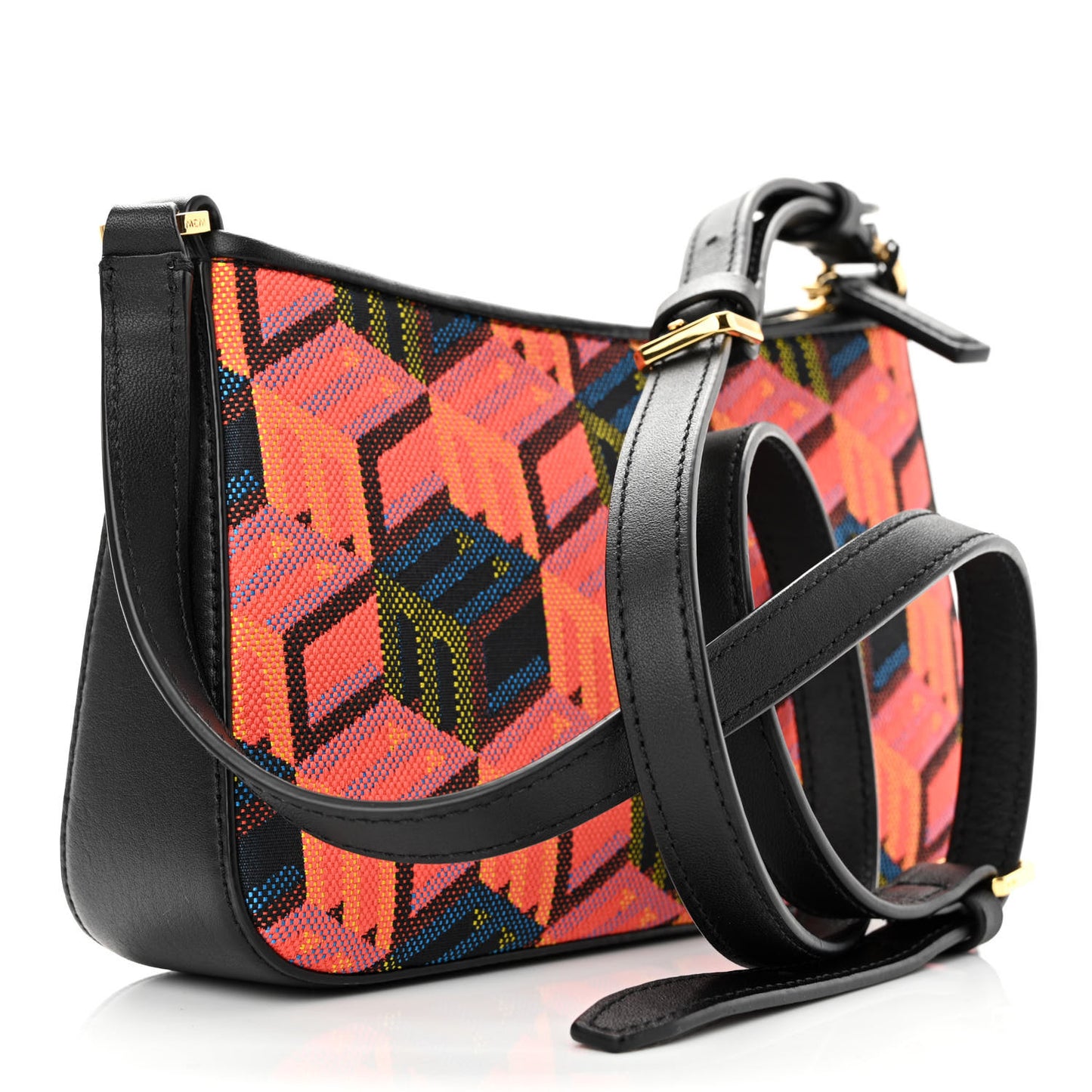 Jacquard Cubic Monogram Rockstar Shoulder Bag Multicolor
