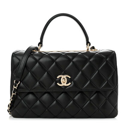 Chanel Lambskin Quilted Medium Trendy CC Flap Dual Handle Bag Black 1 of 10