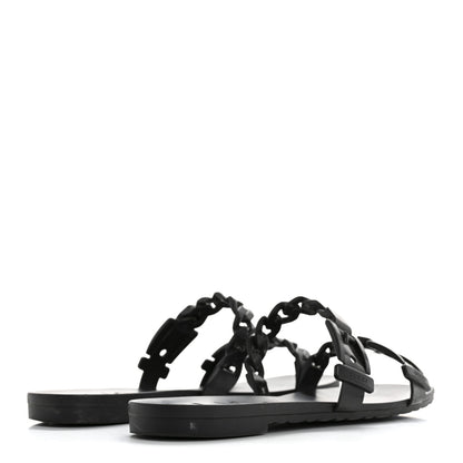 Gucci Rubber Womens Slide Sandals 38 Black 5 of 12