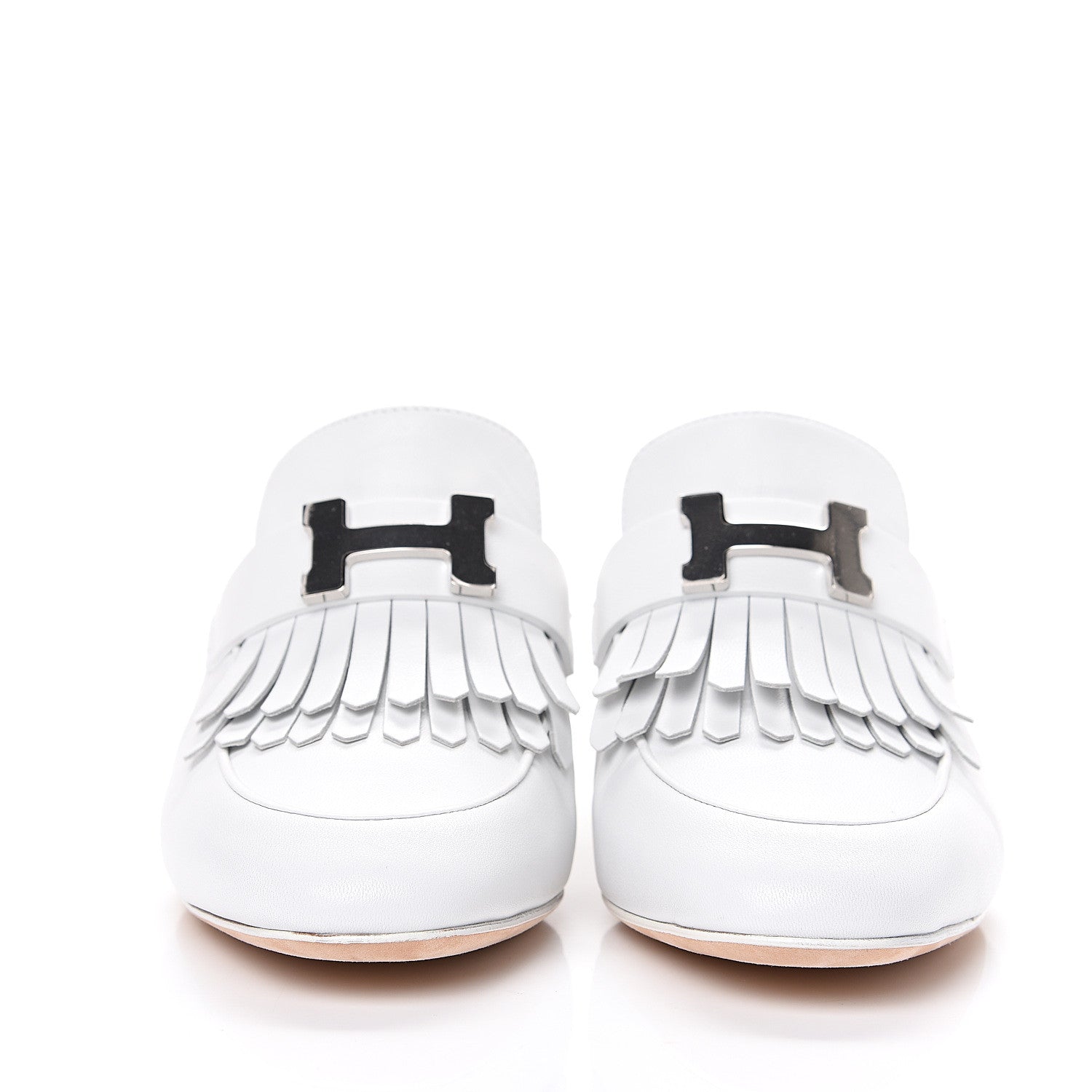 Hermes Goatskin Tuileries Mules 35 White 2 of 8