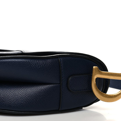 Christian Dior Grained Calfskin Saddle Bag Navy 9 of 9