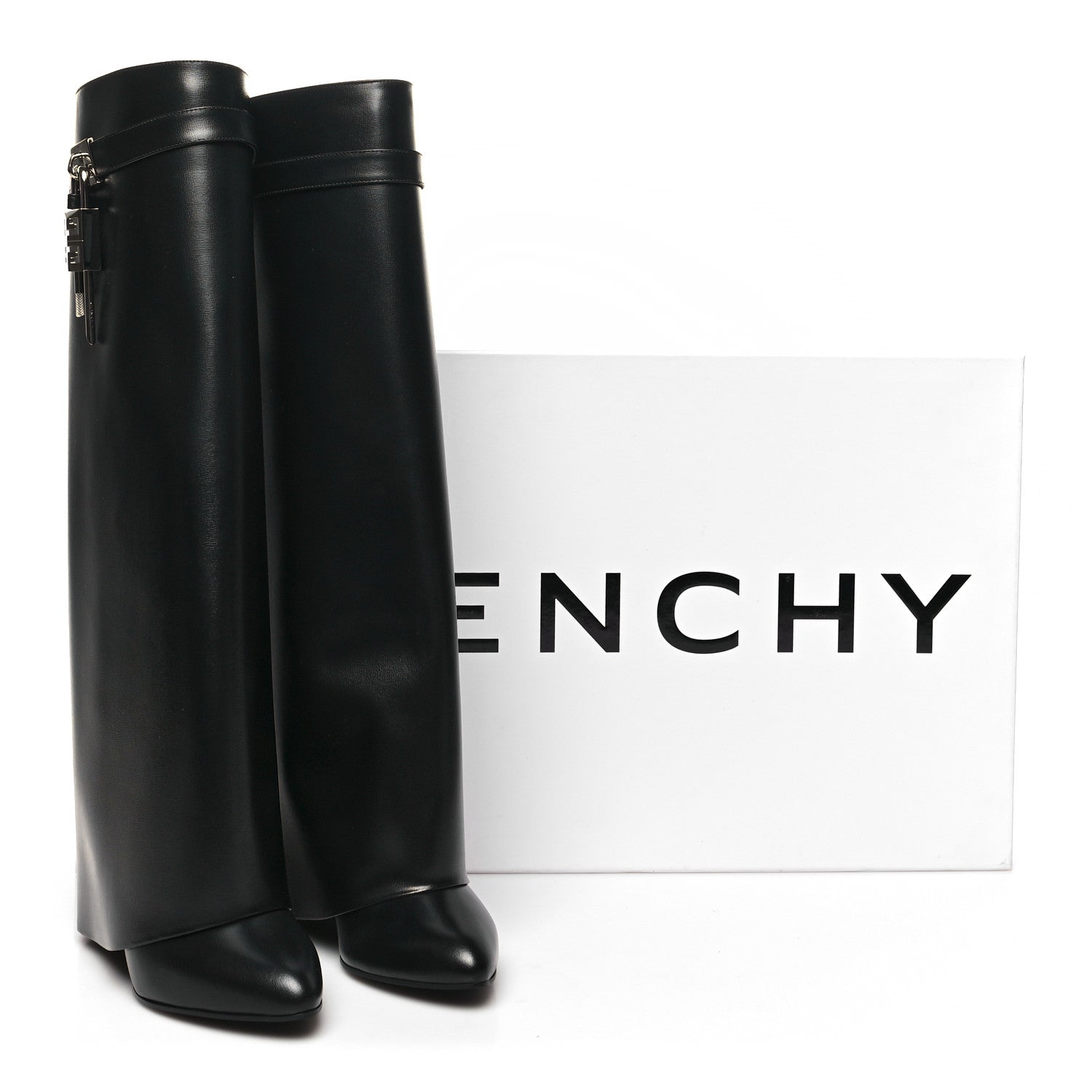 Givenchy Calfskin Shark Lock Pant Boots 39.5 Black 8 of 8