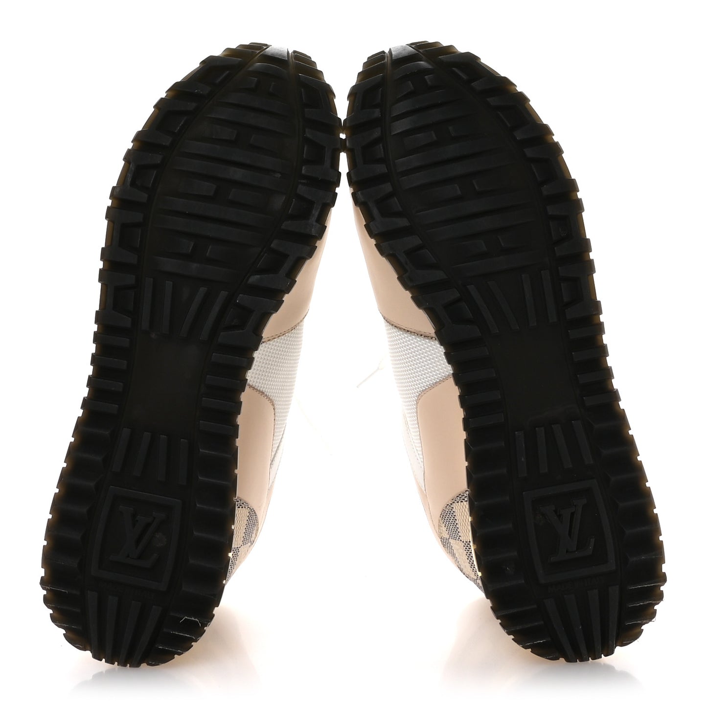 Calfskin Damier Azur Run Away Sneakers 39 White