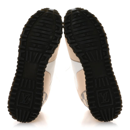 Louis Vuitton Calfskin Damier Azur Run Away Sneakers 39 White 6 of 8