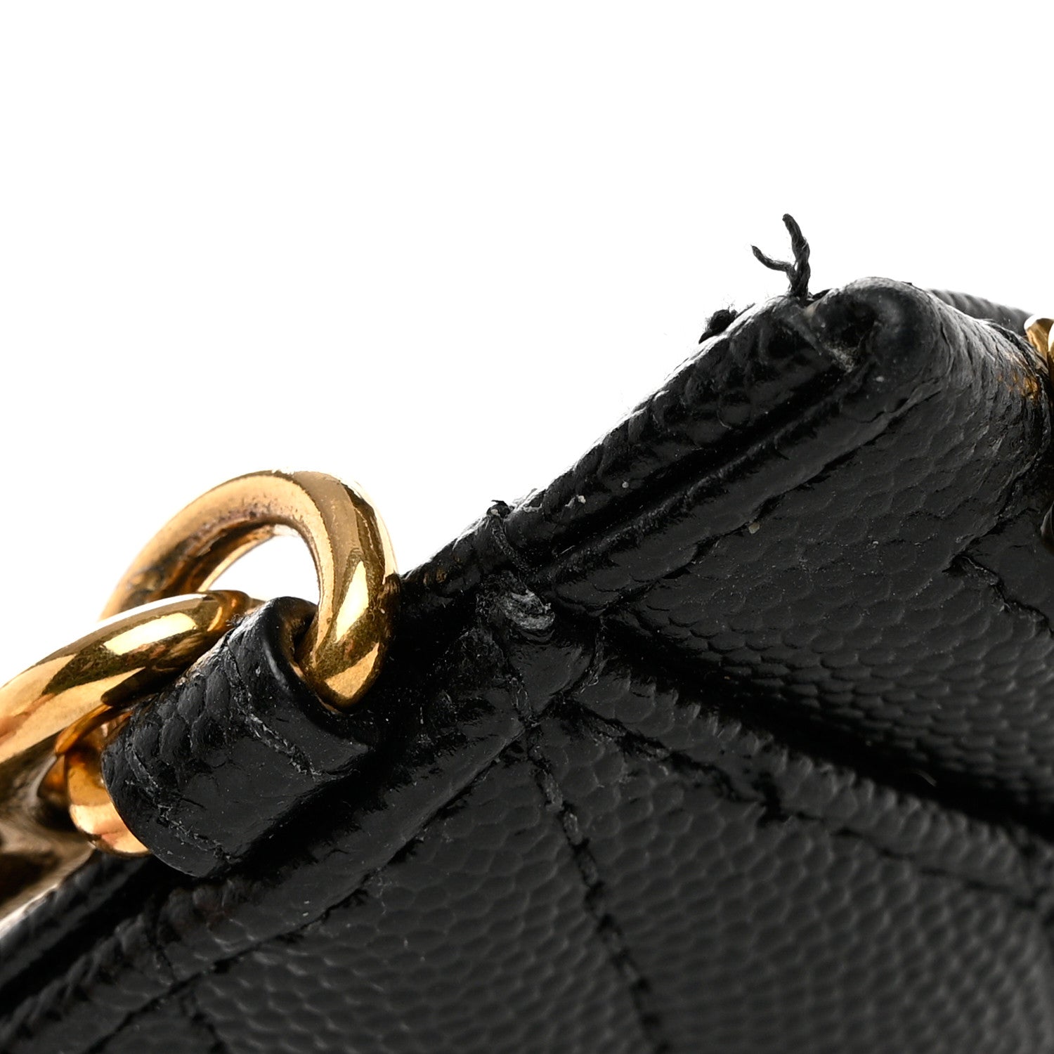 Saint Laurent Grain De Poudre Chevron Monogram Large Bill Pouch Black 11 of 13