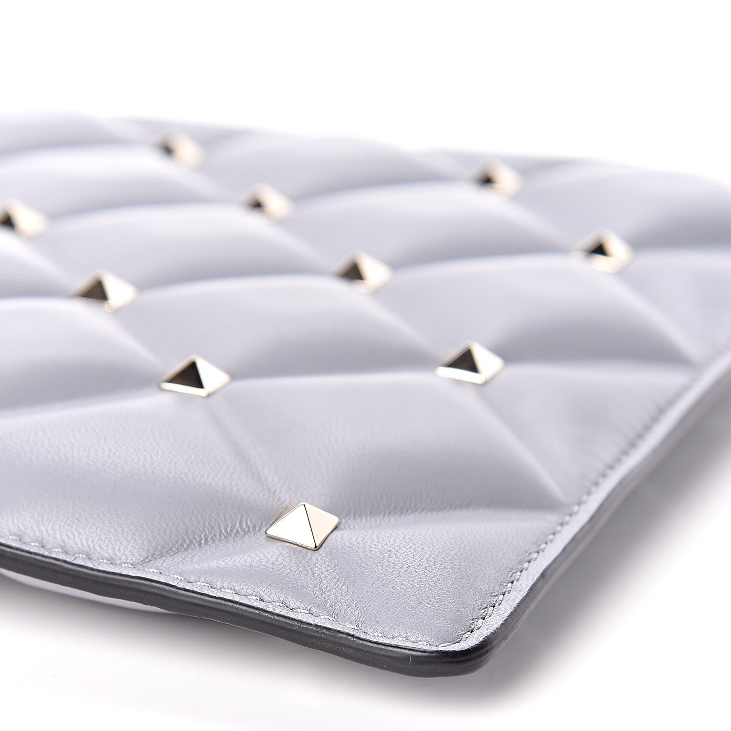 Valentino Garavani Nappa Candystud Zip Pouch Pastel Grey 8 of 9