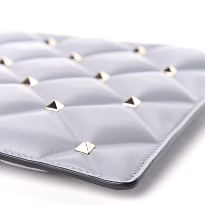 Valentino Garavani Nappa Candystud Zip Pouch Pastel Grey 8 of 9