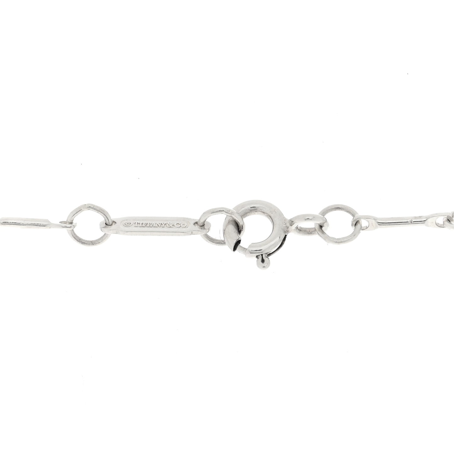 Sterling Silver Diamond Large Daisy Key Pendant Link Necklace