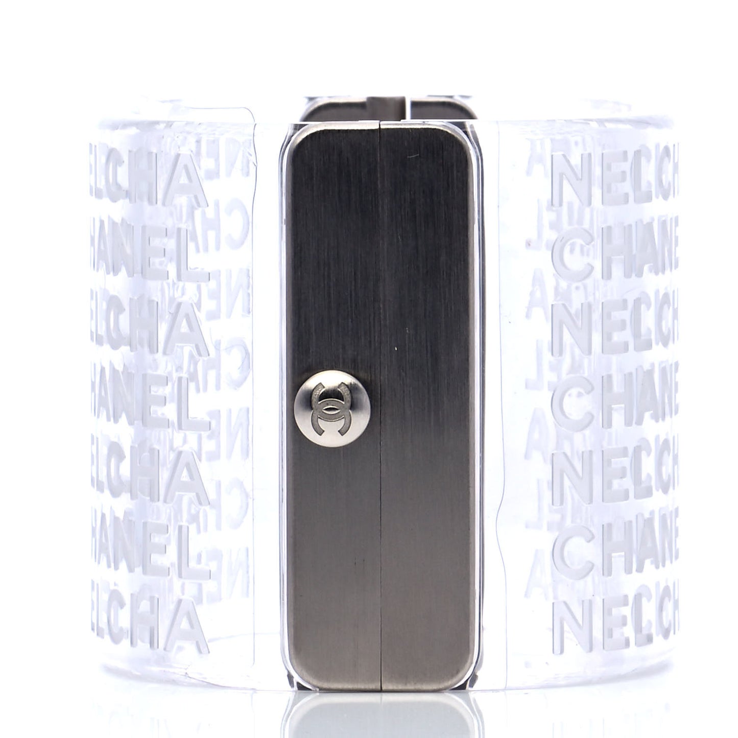 Metal Resin Logo Cuff Transparent