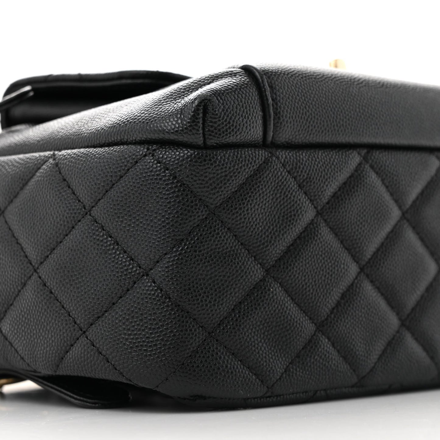 Caviar Quilted Medium Zip Around Backpack Black