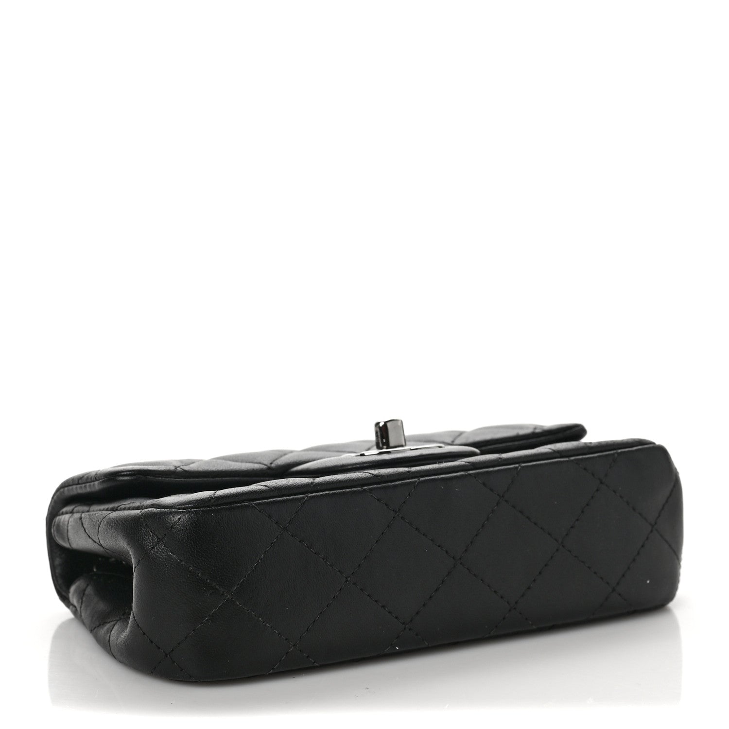 Chanel Lambskin Quilted Extra Mini Rectangular Flap Black 4 of 7