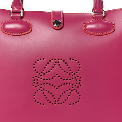 Loewe Smooth Calfskin Perforated Leo Bag Fuchsia 7 of 13