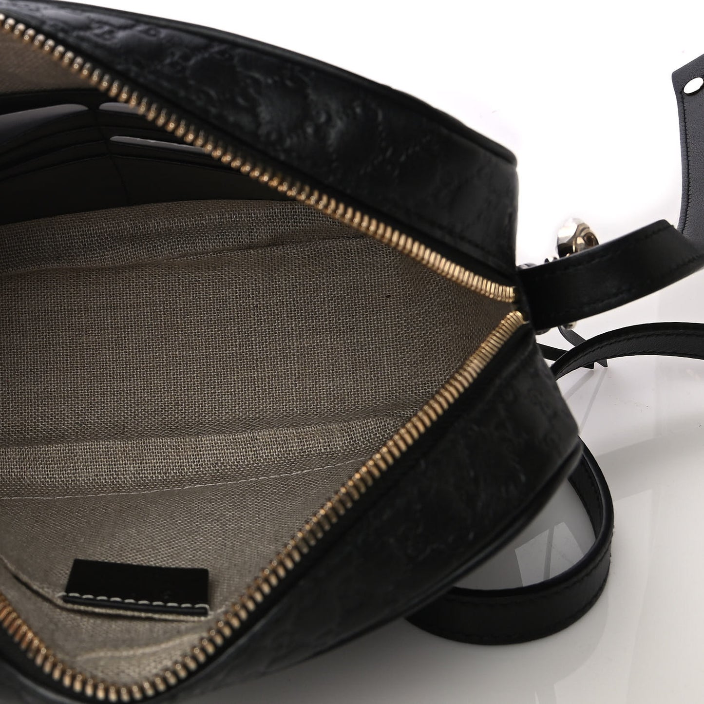 Microguccissima Mini Bree Messenger Bag Black