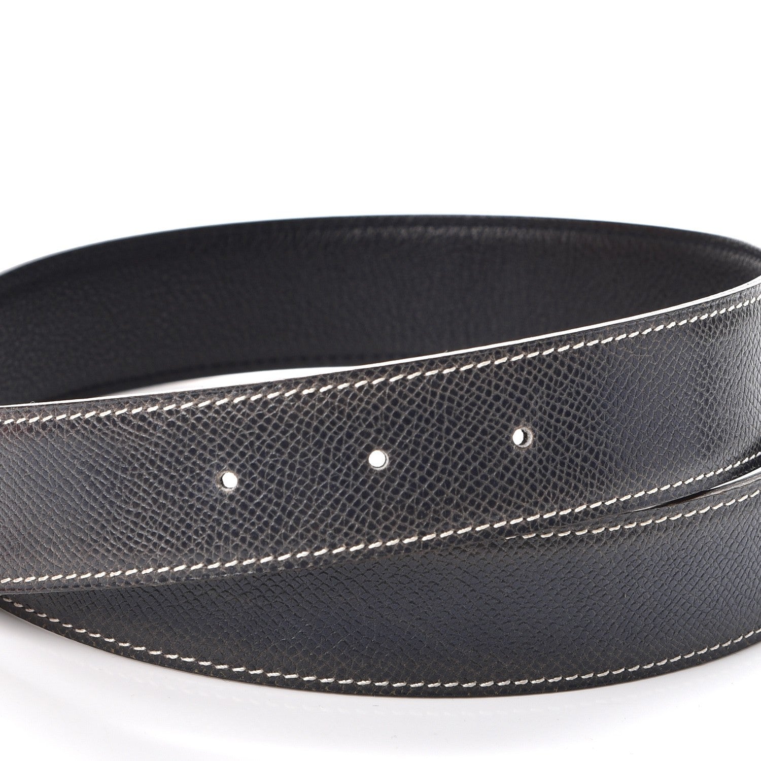 Hermes Swift Epsom 32mm Belt Strap 70 Black Bleu 3 of 7