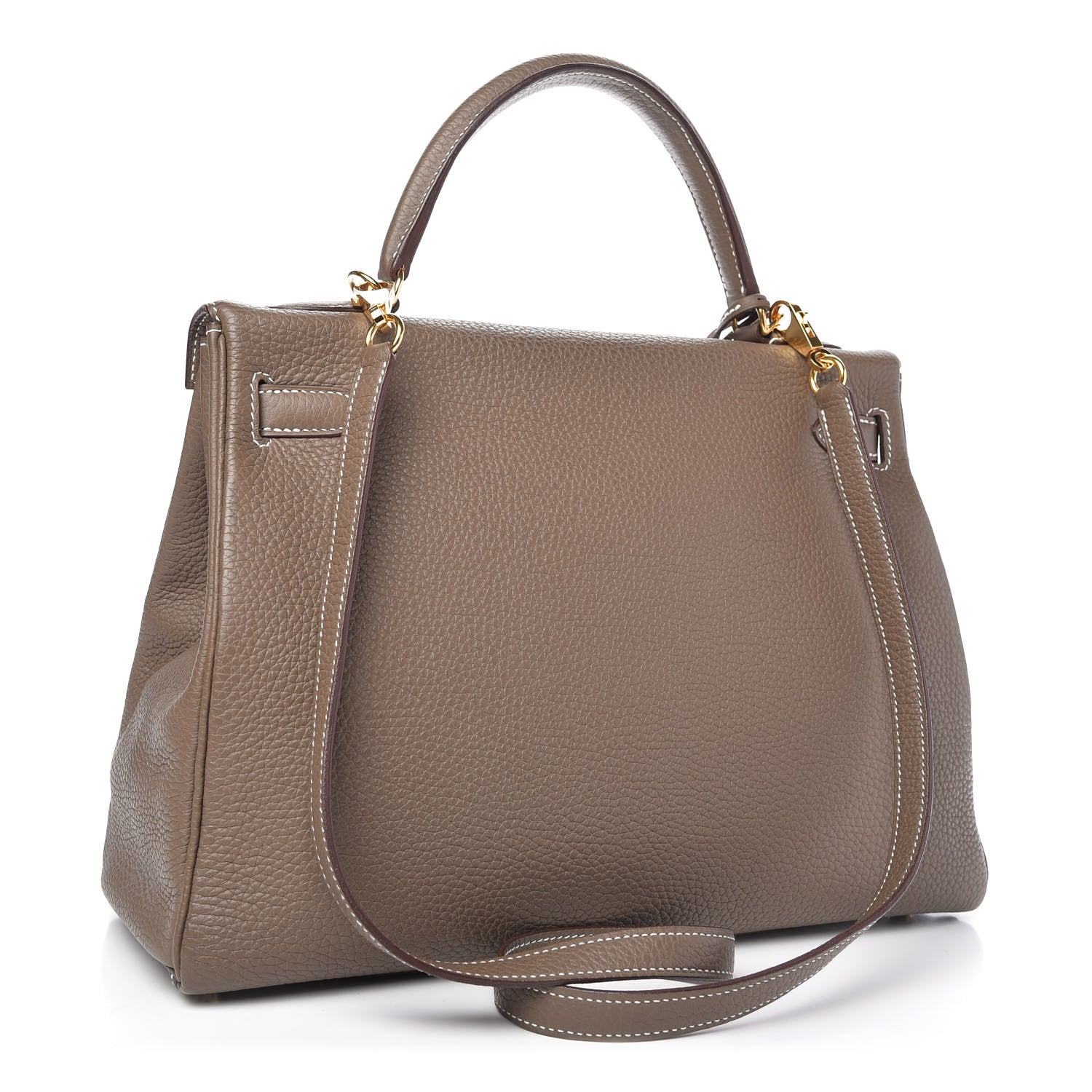 Hermes Togo Kelly Retourne 32 Etoupe 3 of 10