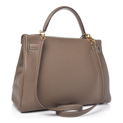 Hermes Togo Kelly Retourne 32 Etoupe 3 of 10