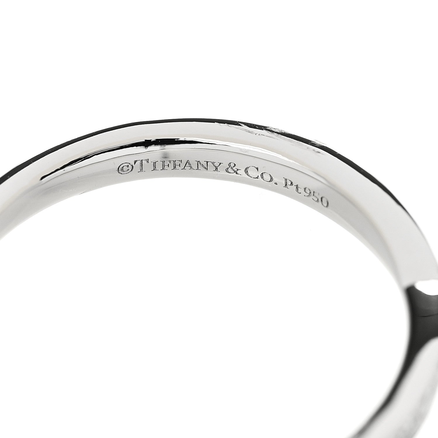 Tiffany Platinum Diamond Harmony Bead-Set Band Ring 53 6.5 4 of 5
