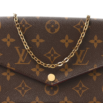 Louis Vuitton Monogram Pochette Felicie Chain Wallet Fuchsia 9 of 11