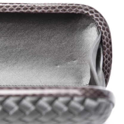 Bottega Veneta Satin Intreccio Impero Ayers Stretch Knot Clutch Grey 12 of 12