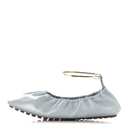 Fendi Vitello Filo Ballerina Flats 37.5 Blue 1 of 8