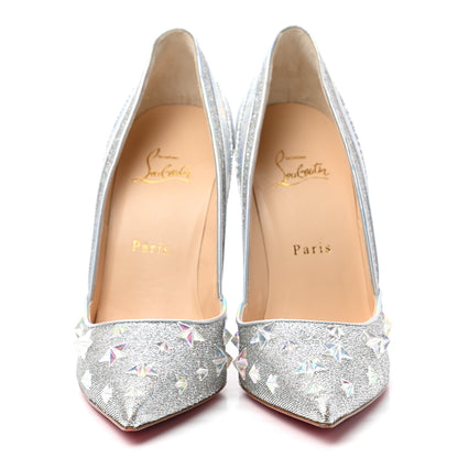 Christian Louboutin Lurex Metallic Specchio Studded Wonder 120 Pumps 39 Silver 2 of 7