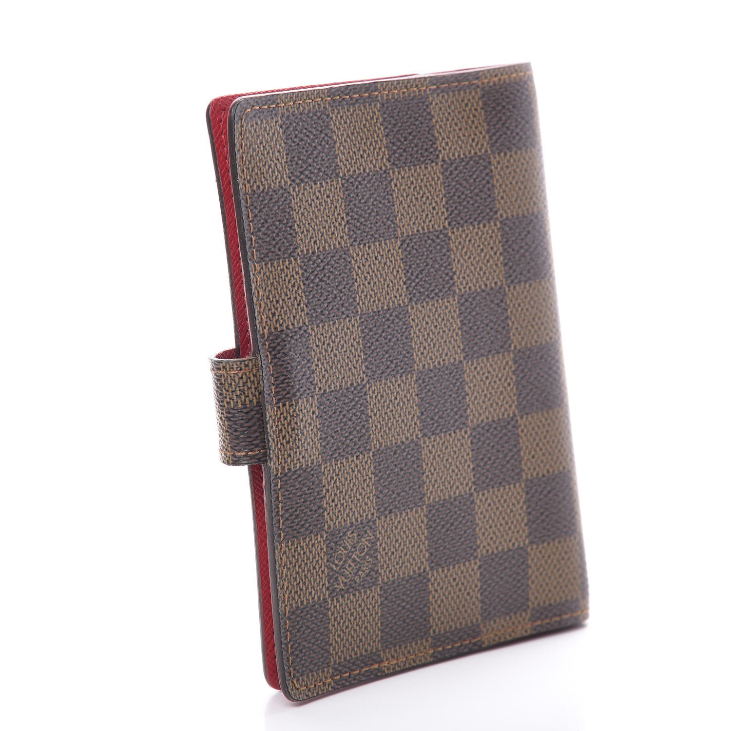 Louis Vuitton Damier Ebene Koala Small Ring Agenda Cover Red 3 of 7