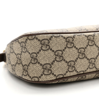 Gucci GG Supreme Monogram Textured Dollar Calfskin Small Ophidia Hobo Beige Ebony New Acero 9 of 13