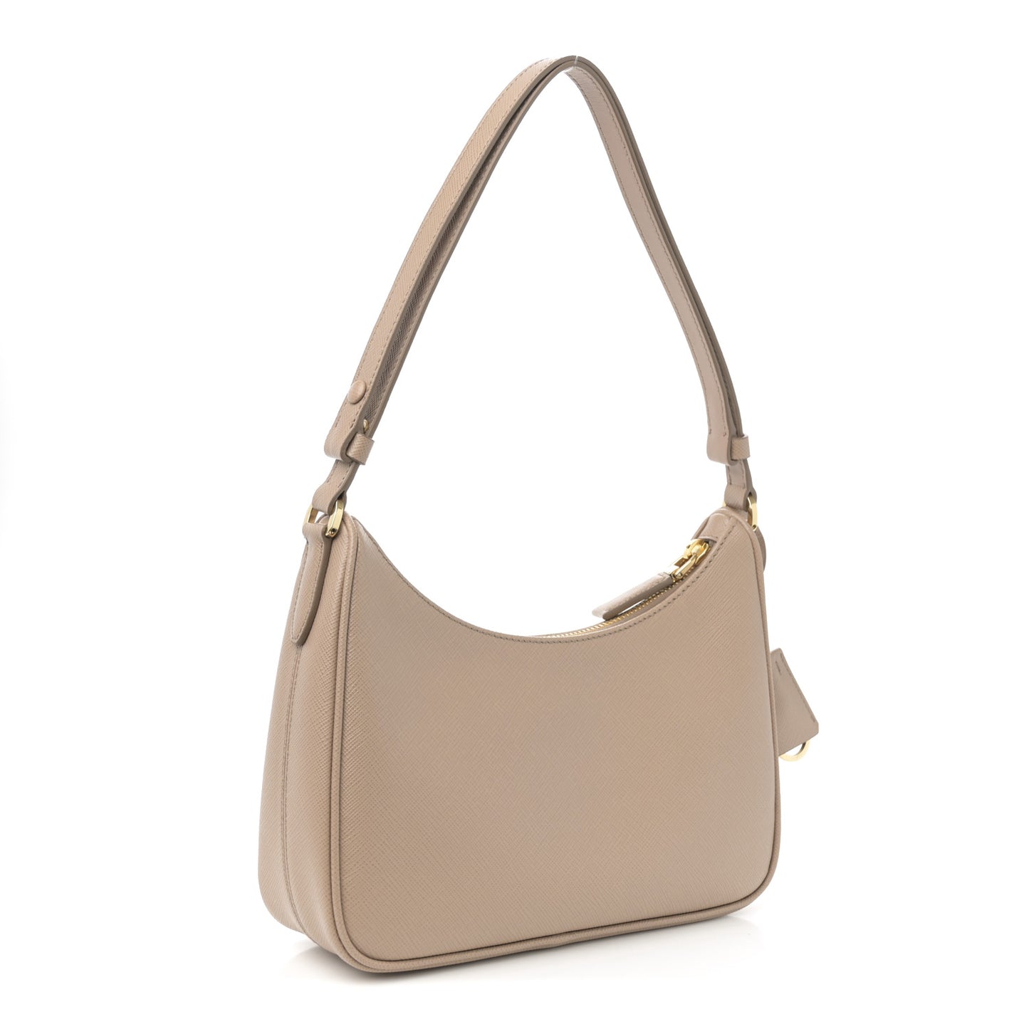 Saffiano Lux Re-Edition Mini Shoulder Bag Cammeo