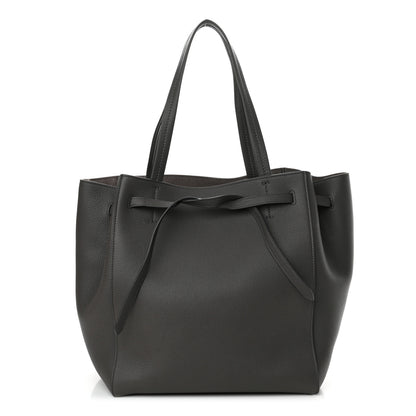 Celine Soft Grained Calfskin Small Belt Cabas Phantom Grey 1 of 12