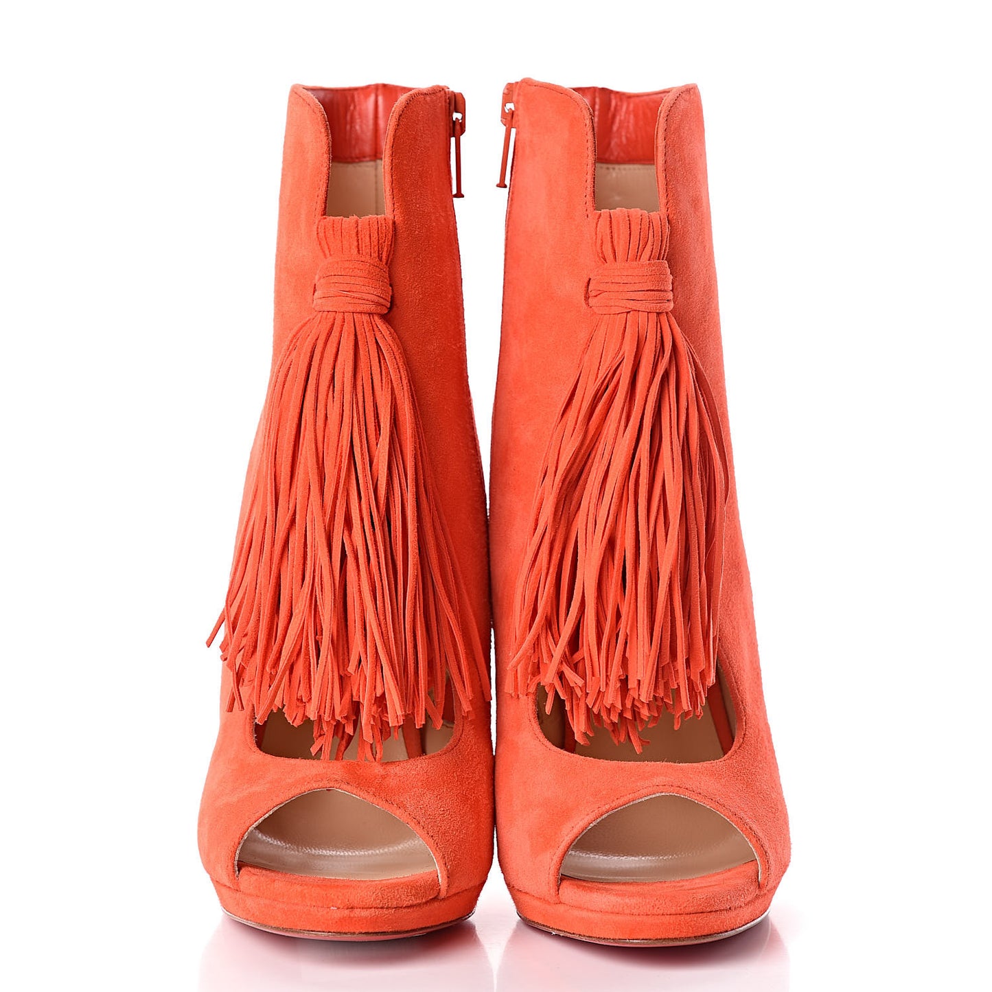 Suede Fringe Otoka 120 Booties 35.5 Capucine