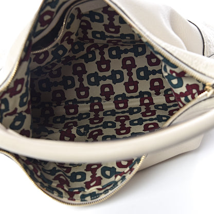 Gucci Pebbled Calfskin Guccissima Trim Medium Signoria Hobo Off White 5 of 11