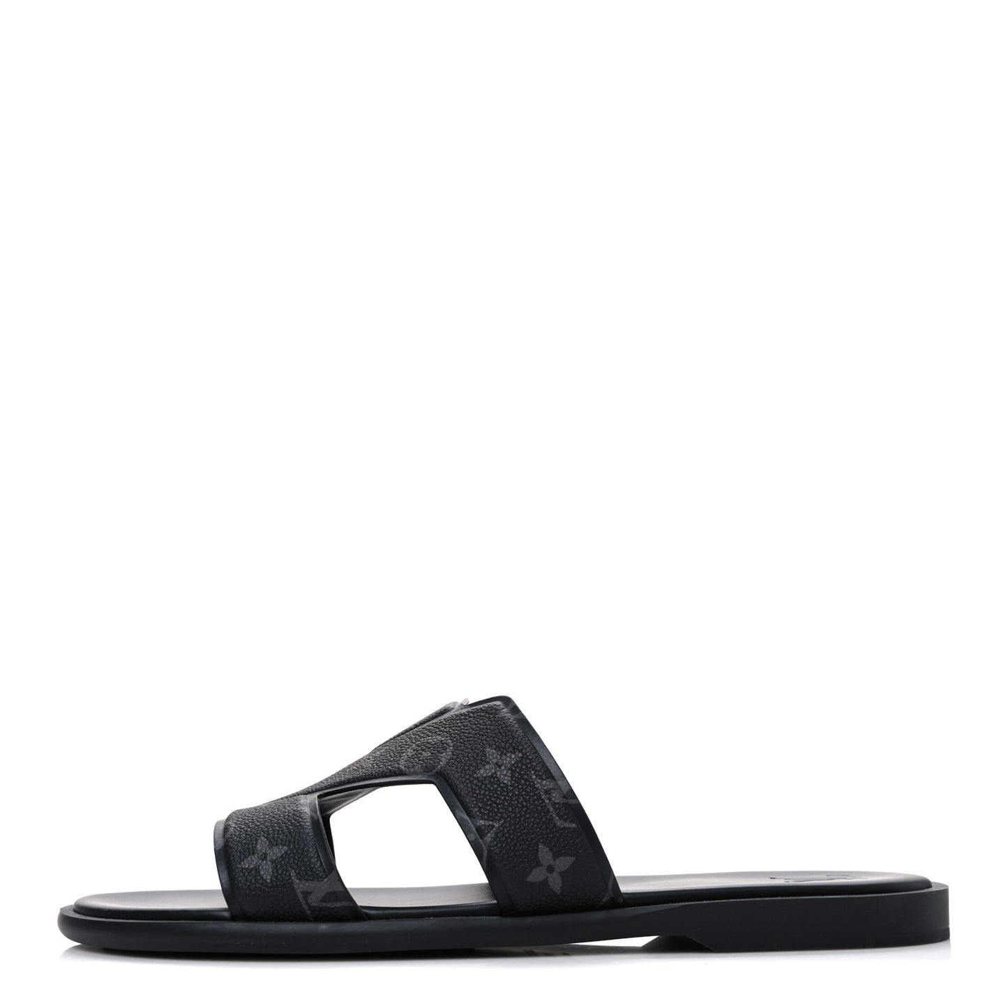 Monogram Eclipse Calfskin Mens LV Oasis Mules 12 Black