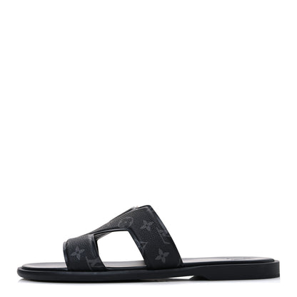 Louis Vuitton Monogram Eclipse Calfskin Mens LV Oasis Mules 12 Black 1 of 10