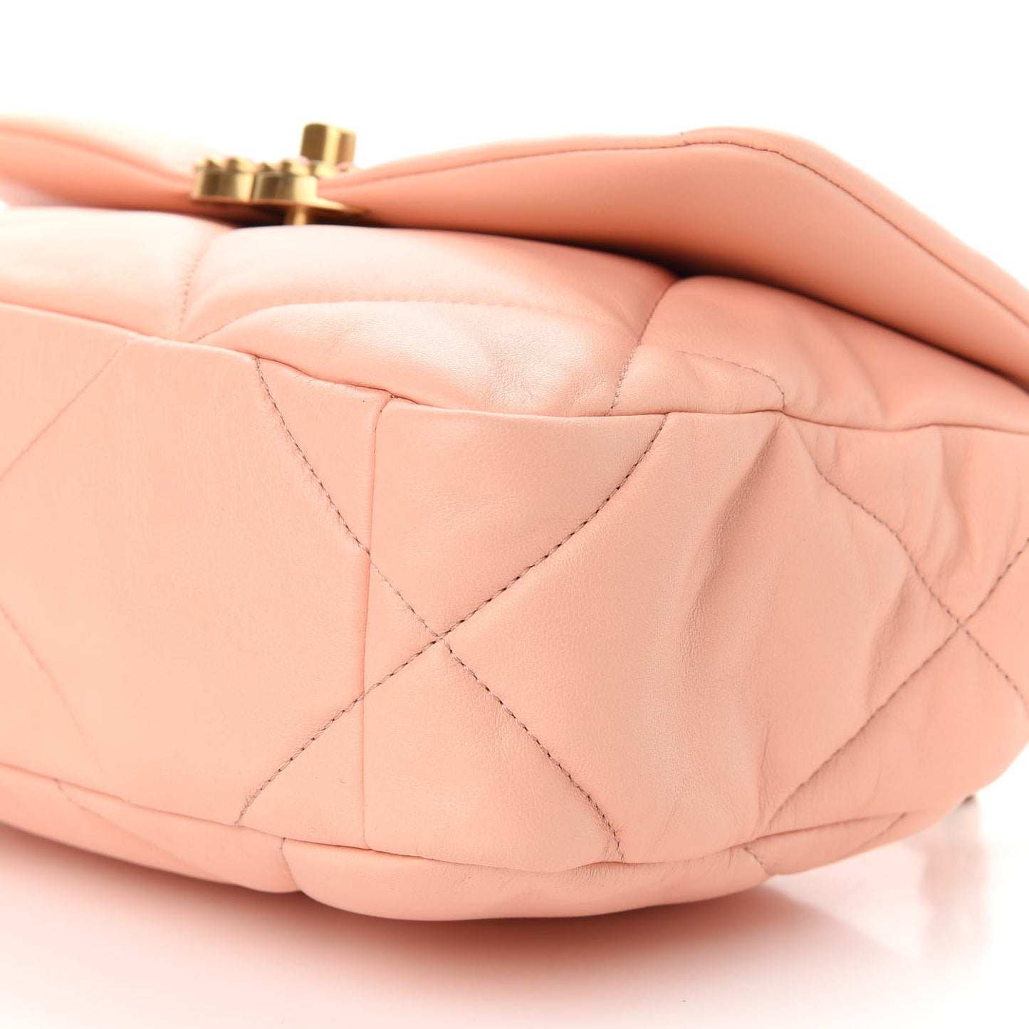 Goatskin Quilted Medium Chanel 19 Flap Light Pink