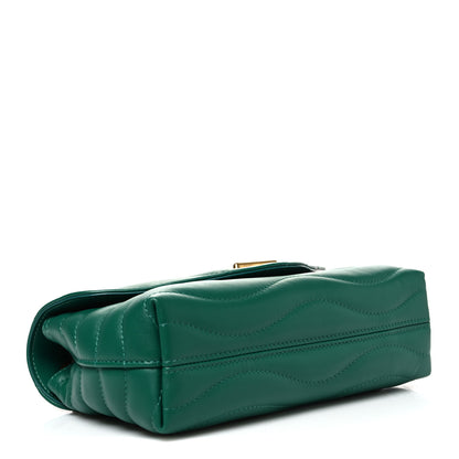 Louis Vuitton Calfskin New Wave Chain Bag MM NM Emerald 4 of 9