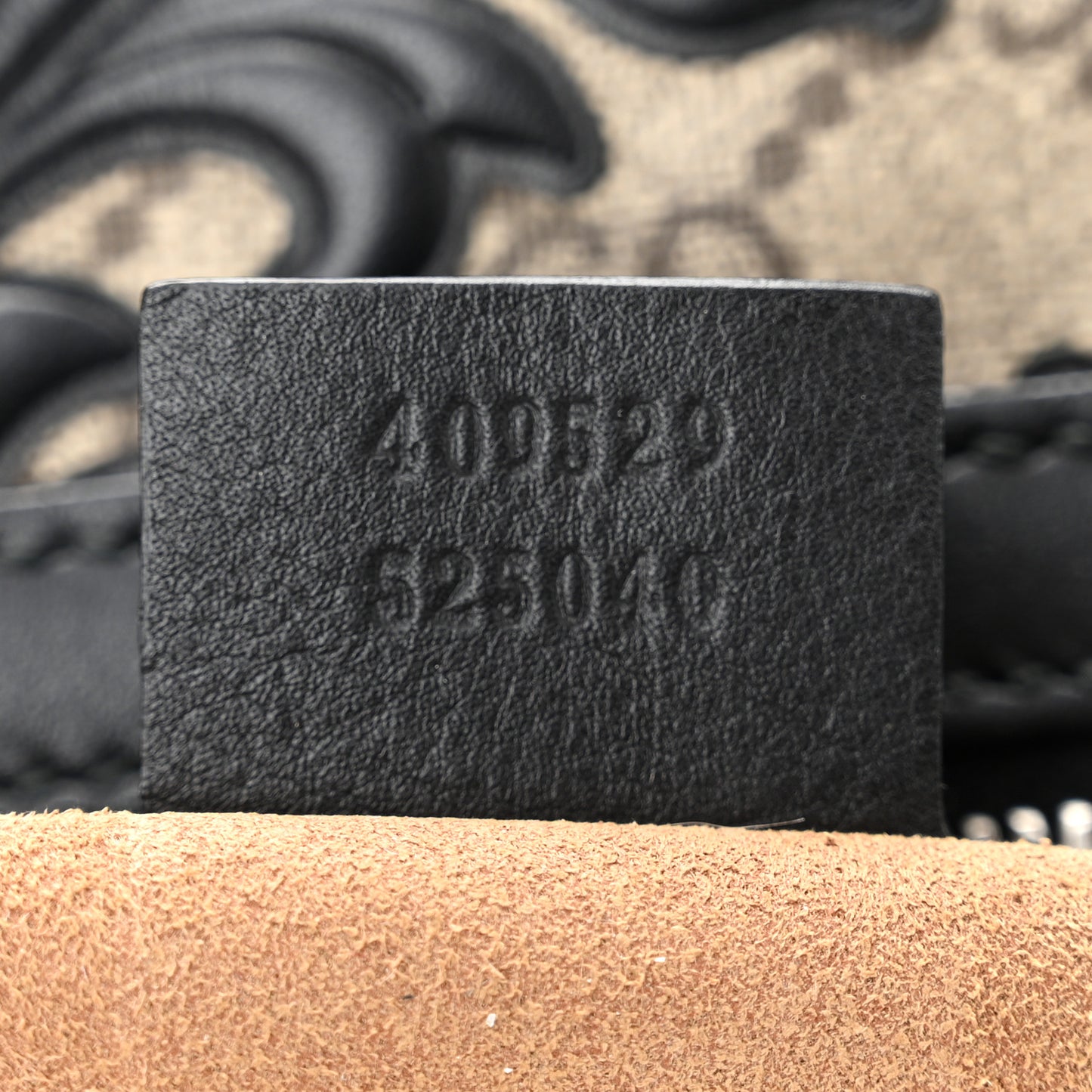 GG Supreme Monogram Arabesque Small Boston Black