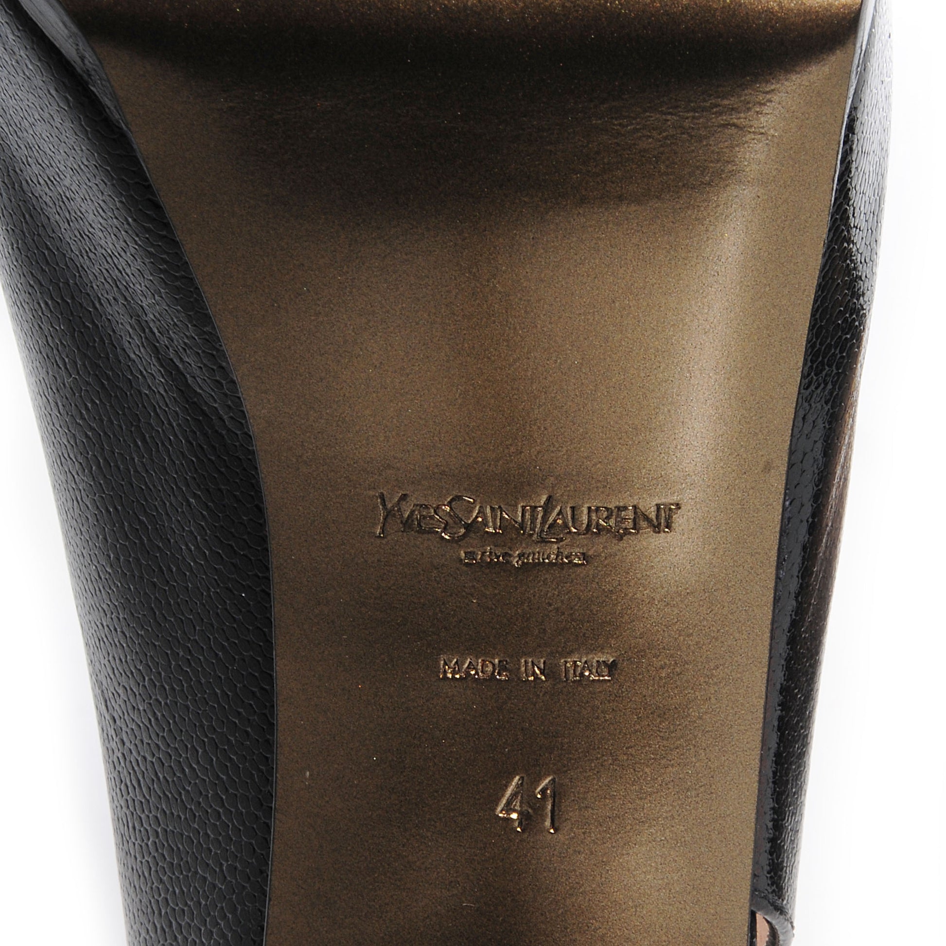 Saint Laurent Vernigolf Tribtoo 80 Slingback Pumps Nero Black 41 5 of 7