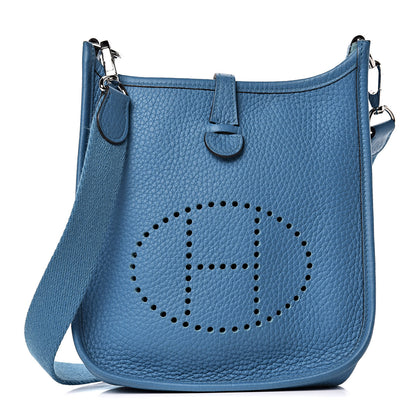 Hermes Taurillon Clemence Evelyne TPM Bleu Zanzibar 1 of 11