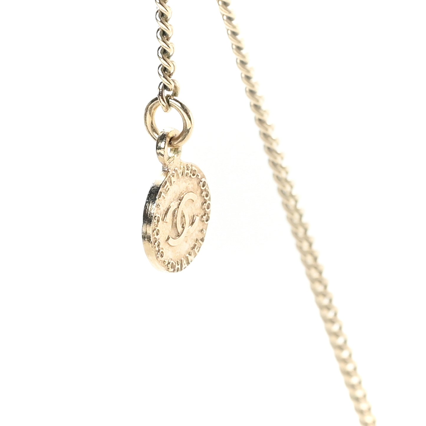 Tweed Effect CC Necklace Gold