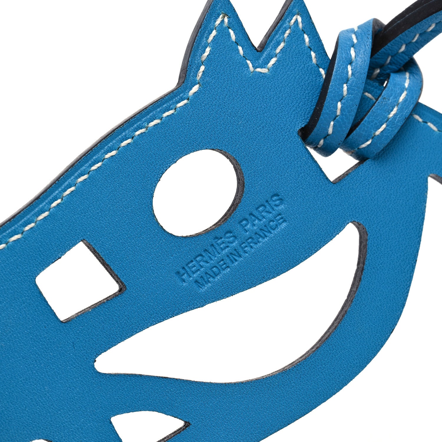 Hermes Swift Paddock Cheval Horse Bag Charm Bleu Zanzibar 3 of 4
