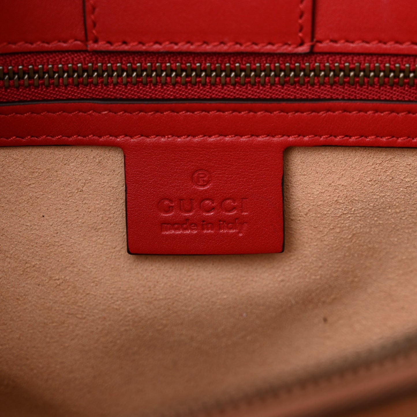 Calfskin Matelasse Small GG Marmont Tote Hibiscus Red