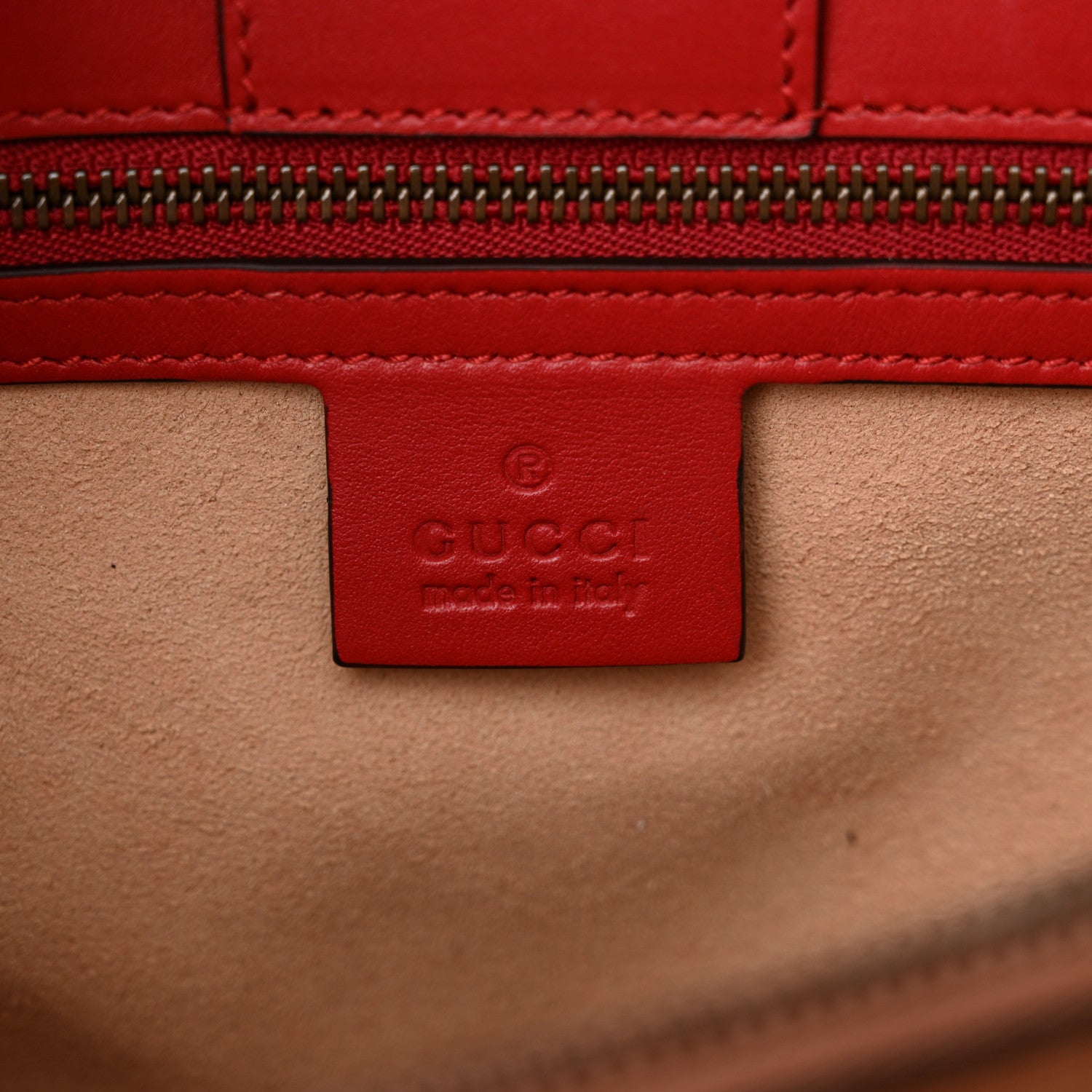 Gucci Calfskin Matelasse Small GG Marmont Tote Hibiscus Red 6 of 10