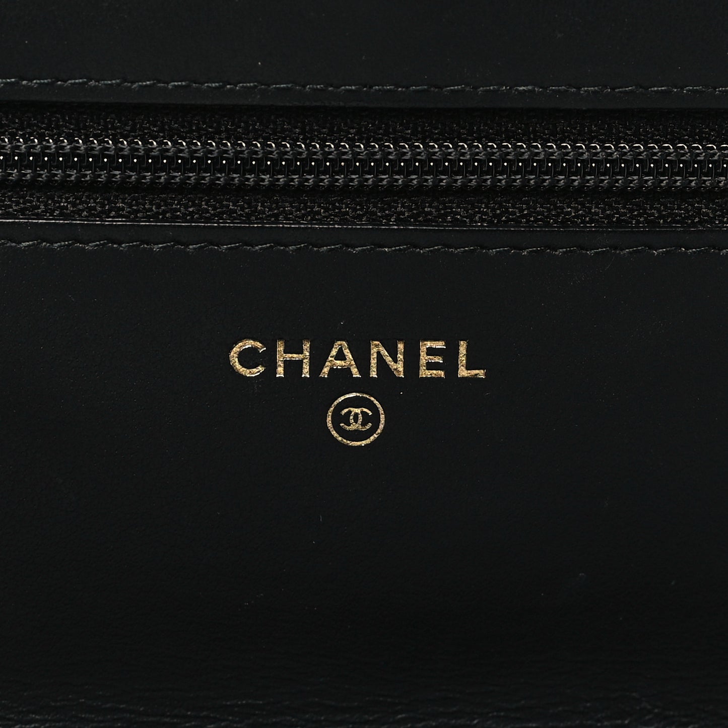 Aged Calfskin Quilted Lucky Charms 2.55 Reissue Wallet On Chain WOC Black