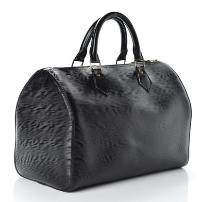 Louis Vuitton Epi Speedy 30 Black 3 of 11