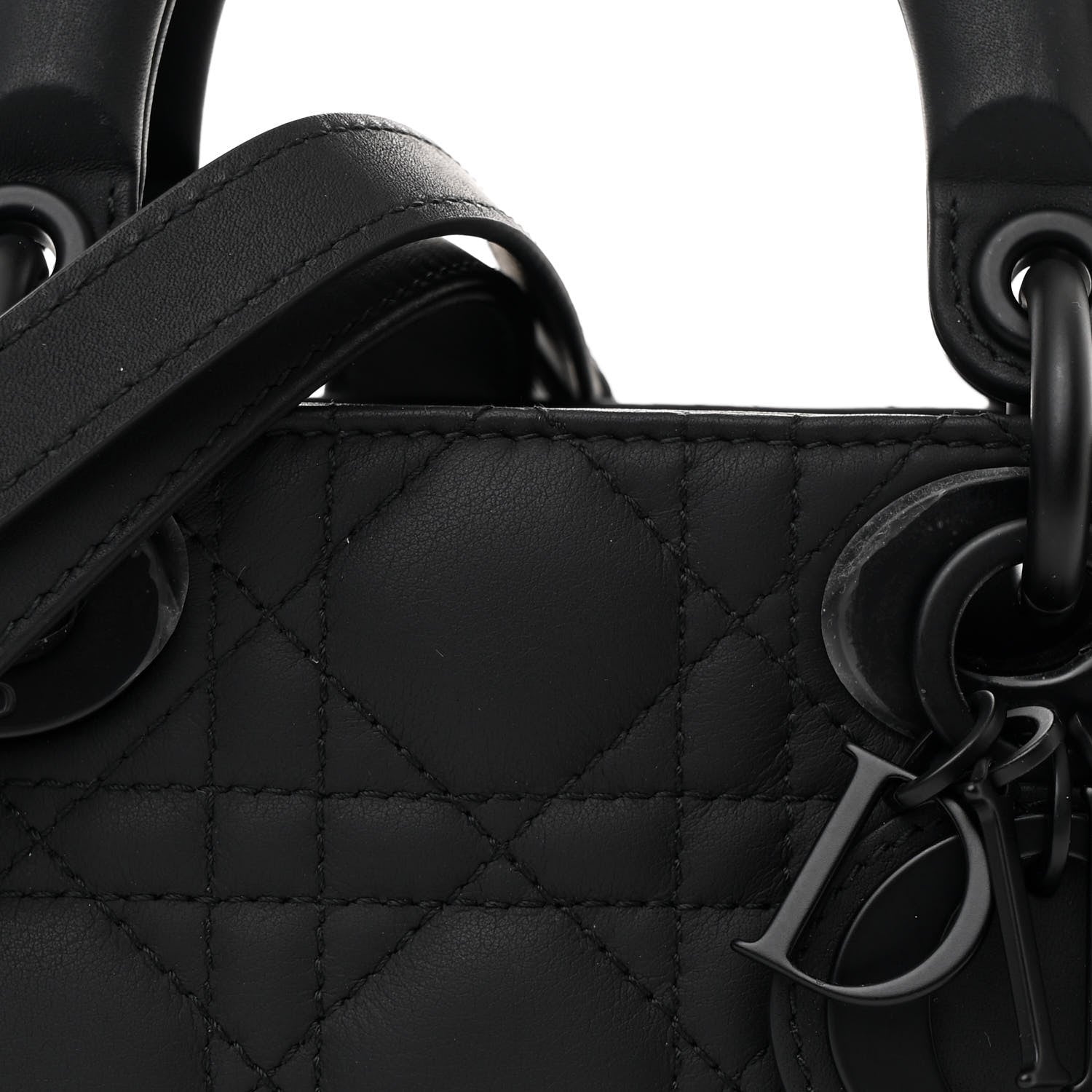 Christian Dior Ultra Matte Calfskin Cannage Medium Lady D-Joy Black 8 of 10
