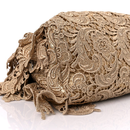 Prada Lace Pizzo S Bowler Oro Lurex 6 of 11