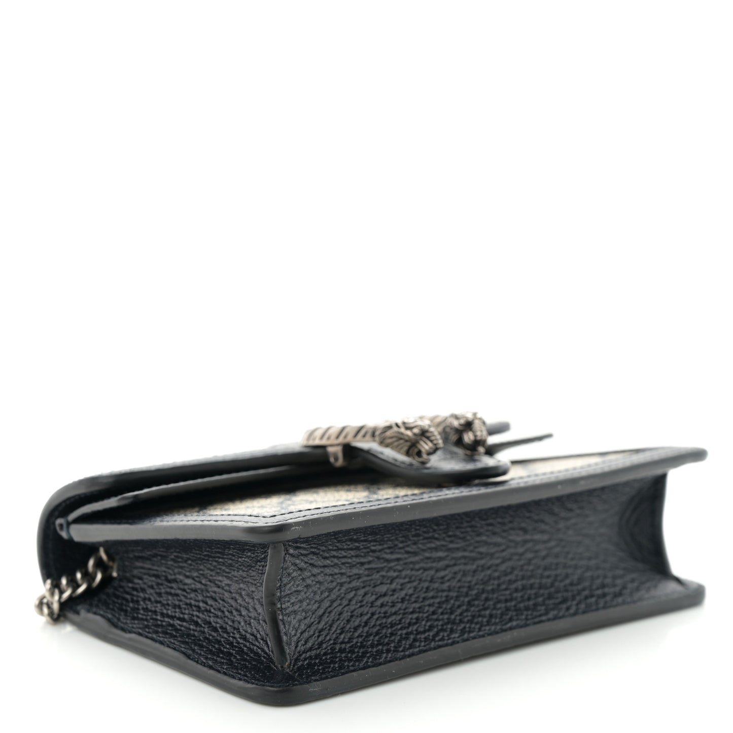 GG Supreme Monogram Textured Dollar Calfskin Super Mini Dionysus Shoulder Bag Beige Blue